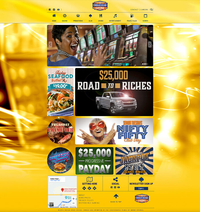 Indian Head Casino website design