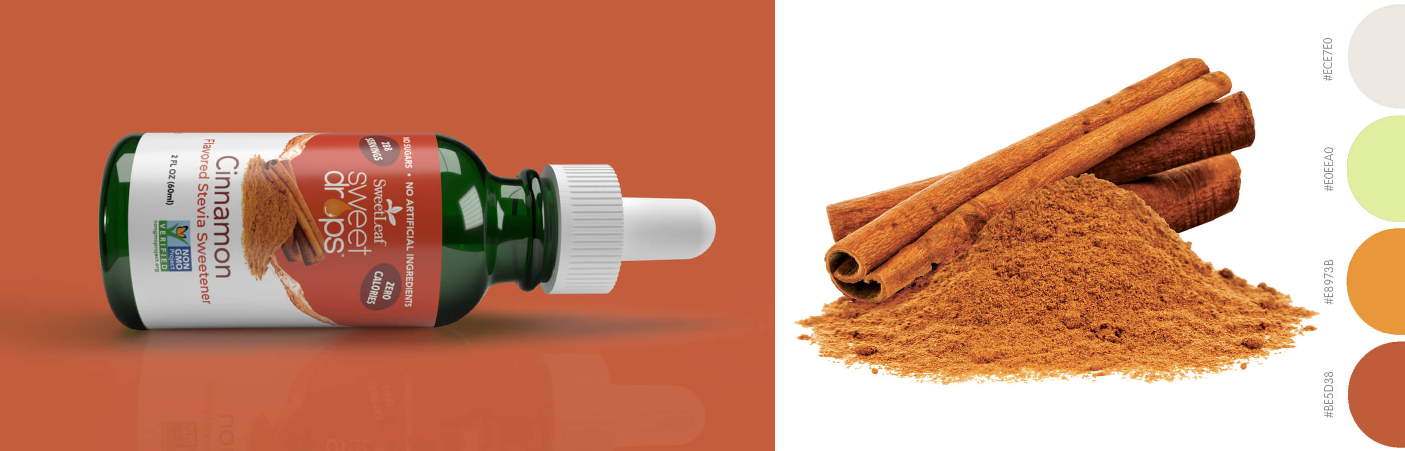 sweet drops cinnamon package design image